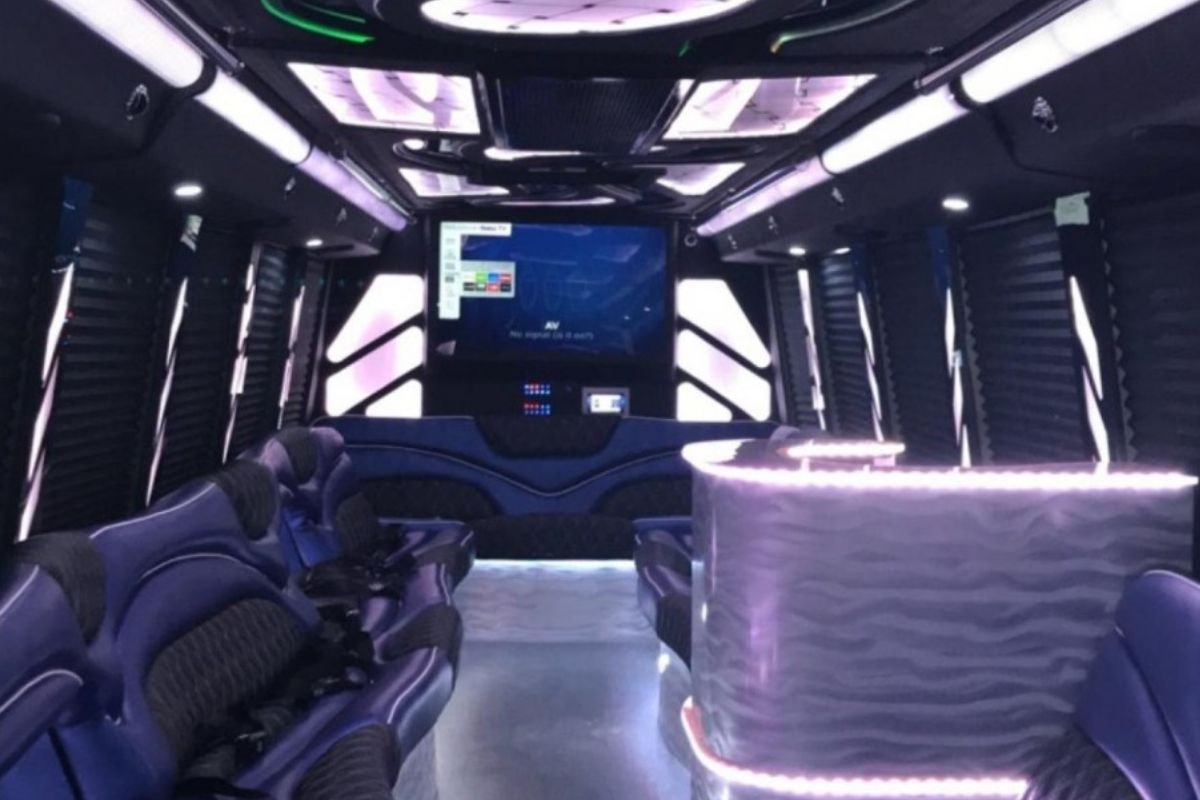 Inside of 35 Pax Party bus
